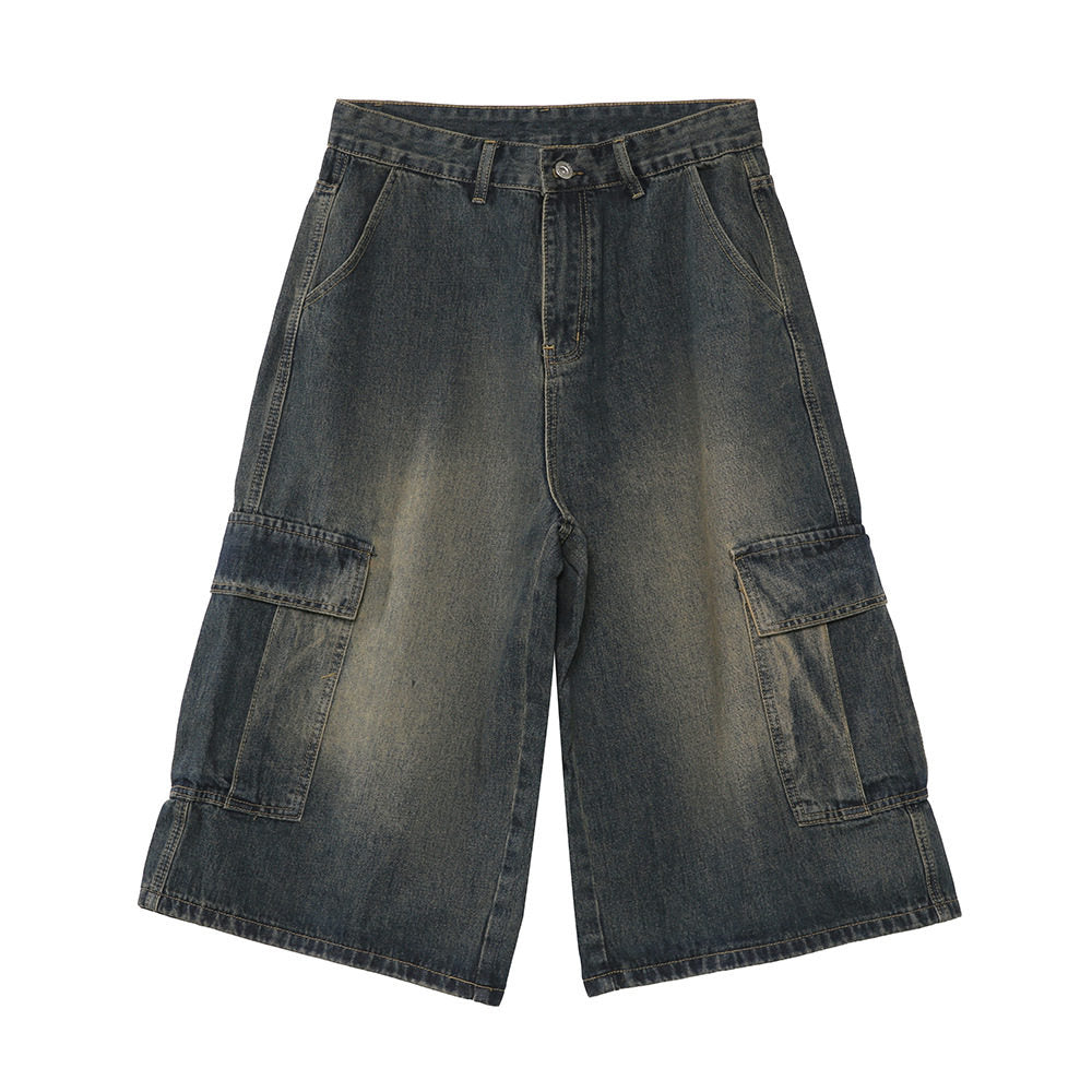 Cargo Cropped Denim Jeans WN24972
