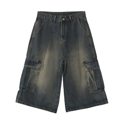 Cargo Cropped Denim Jeans WN24972