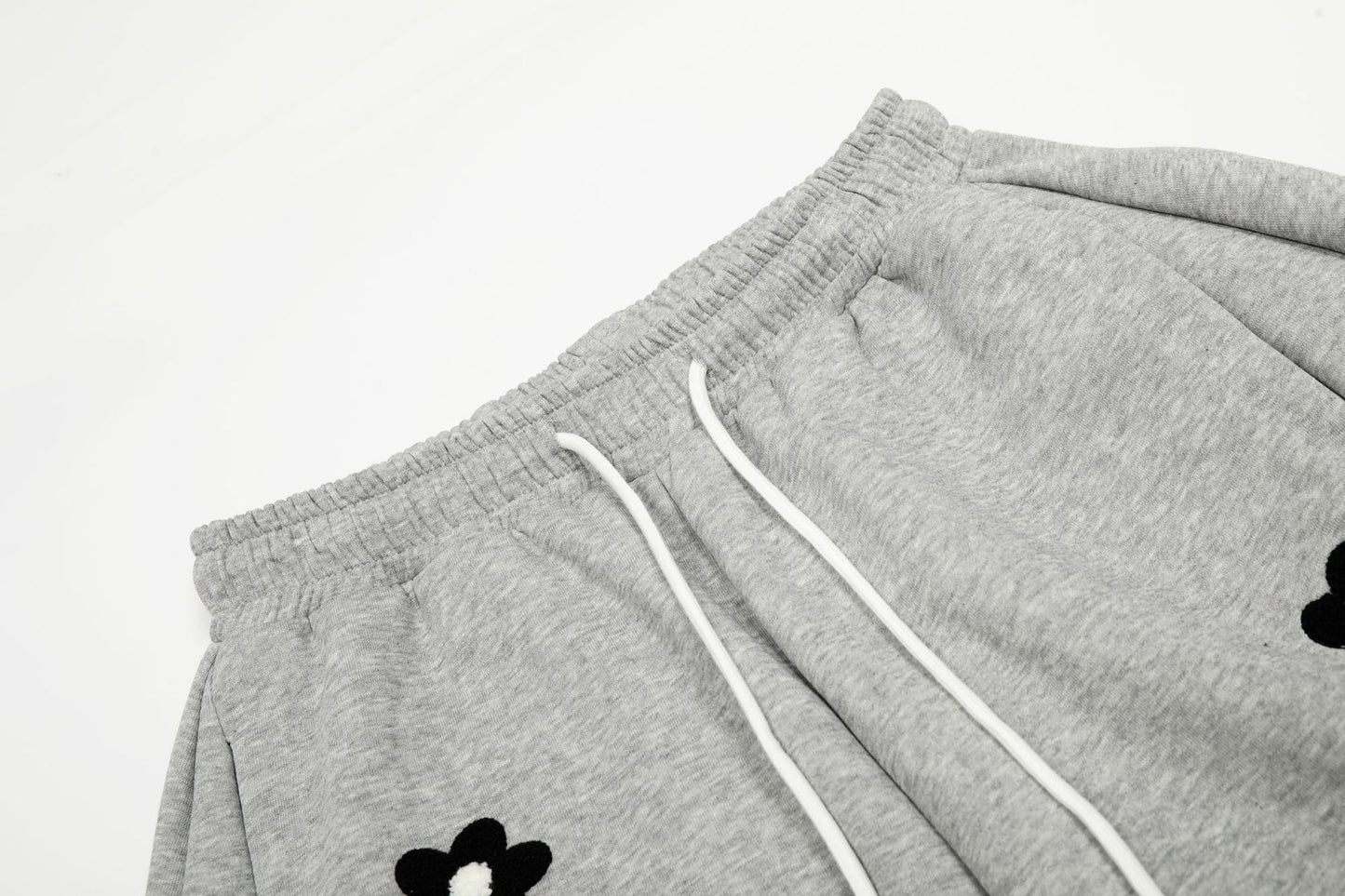 Flower Print Drawstring Wide Leg Sweatpants WN25427