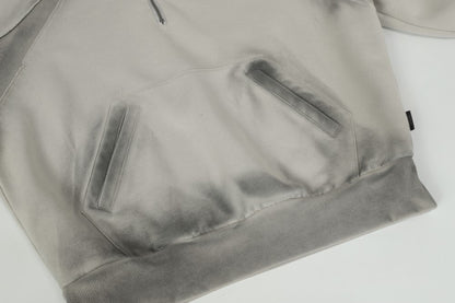 Tie-Dye Contrast Panel Half-Zip Hoodie WN28052