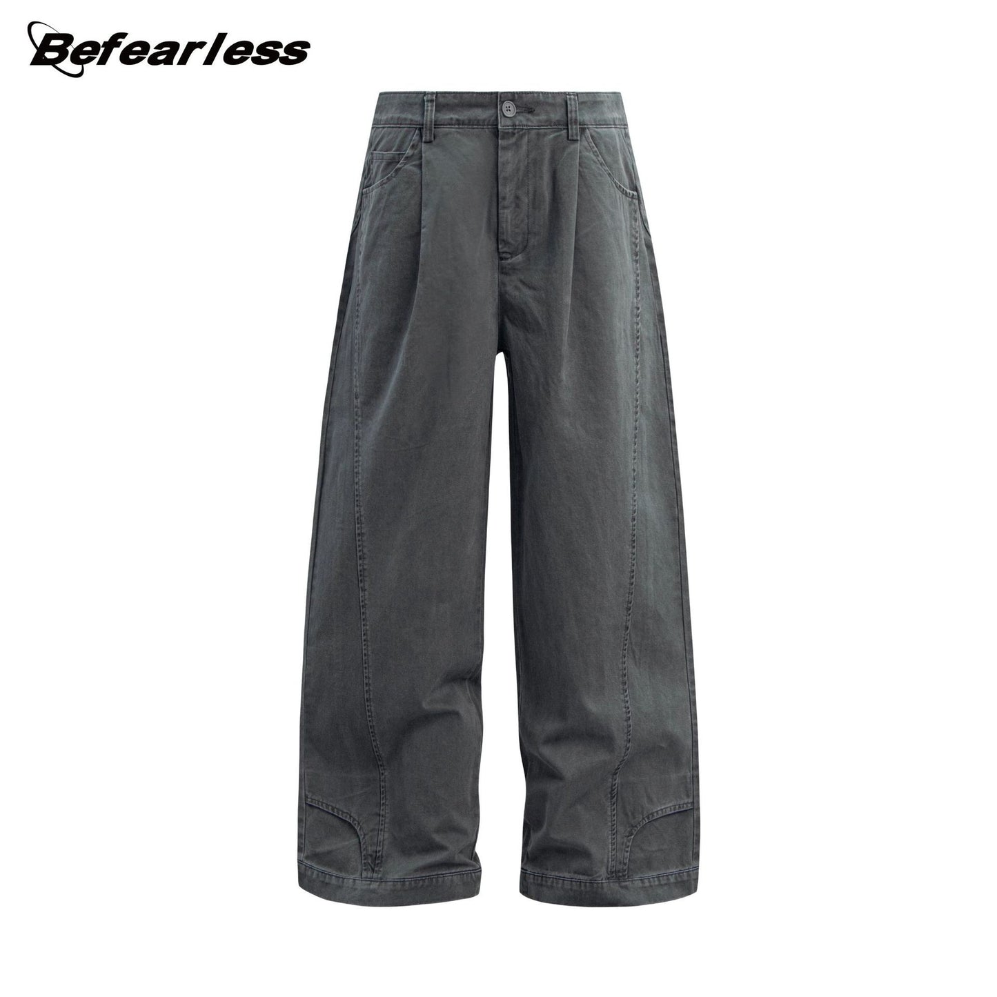 Washed Panel Wide Leg Pants WN26253