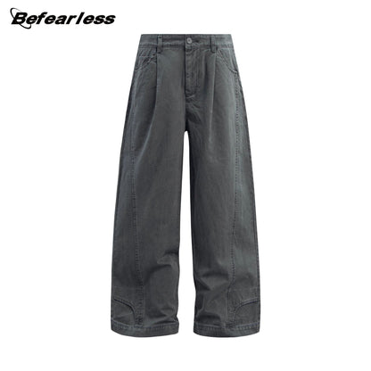 Washed Panel Wide Leg Pants WN26253