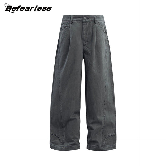 Washed Panel Wide Leg Pants WN26253