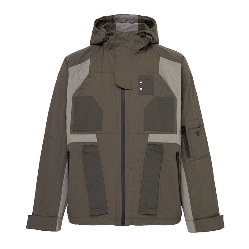 Oversize Nylon Hooded Jacket WN12244