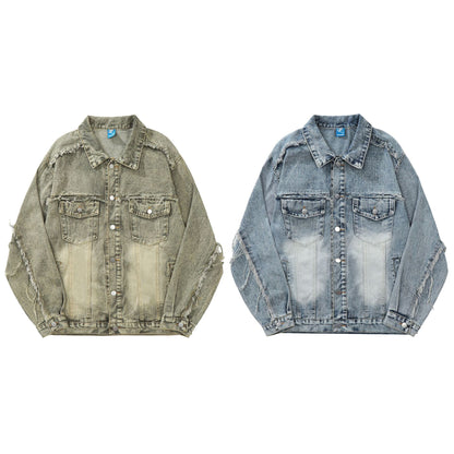 Oversize Damage Denim Jacket WN11024