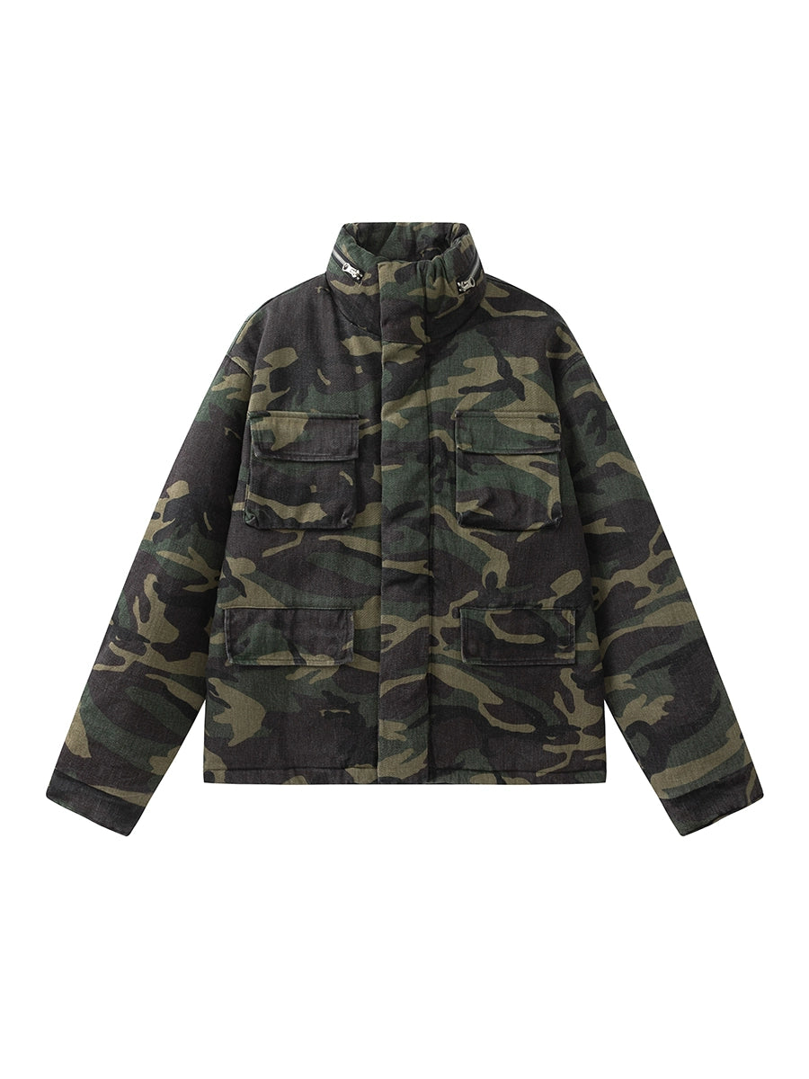 Oversize Camouflage Puffer Jacket WN3691