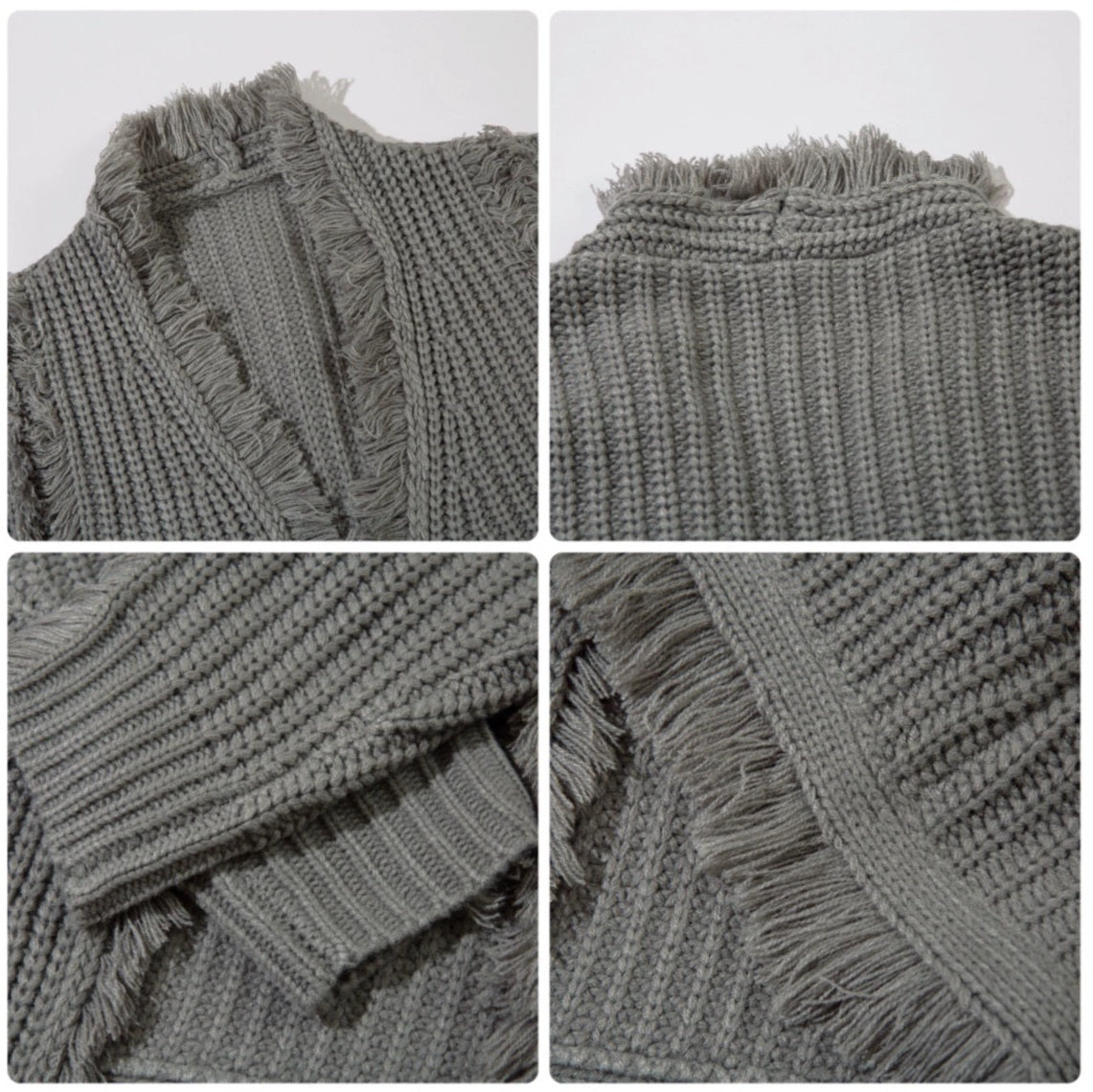 Oversize Damage Knit Cardigan WN3132