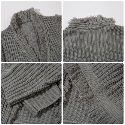 Oversize Damage Knit Cardigan WN3132