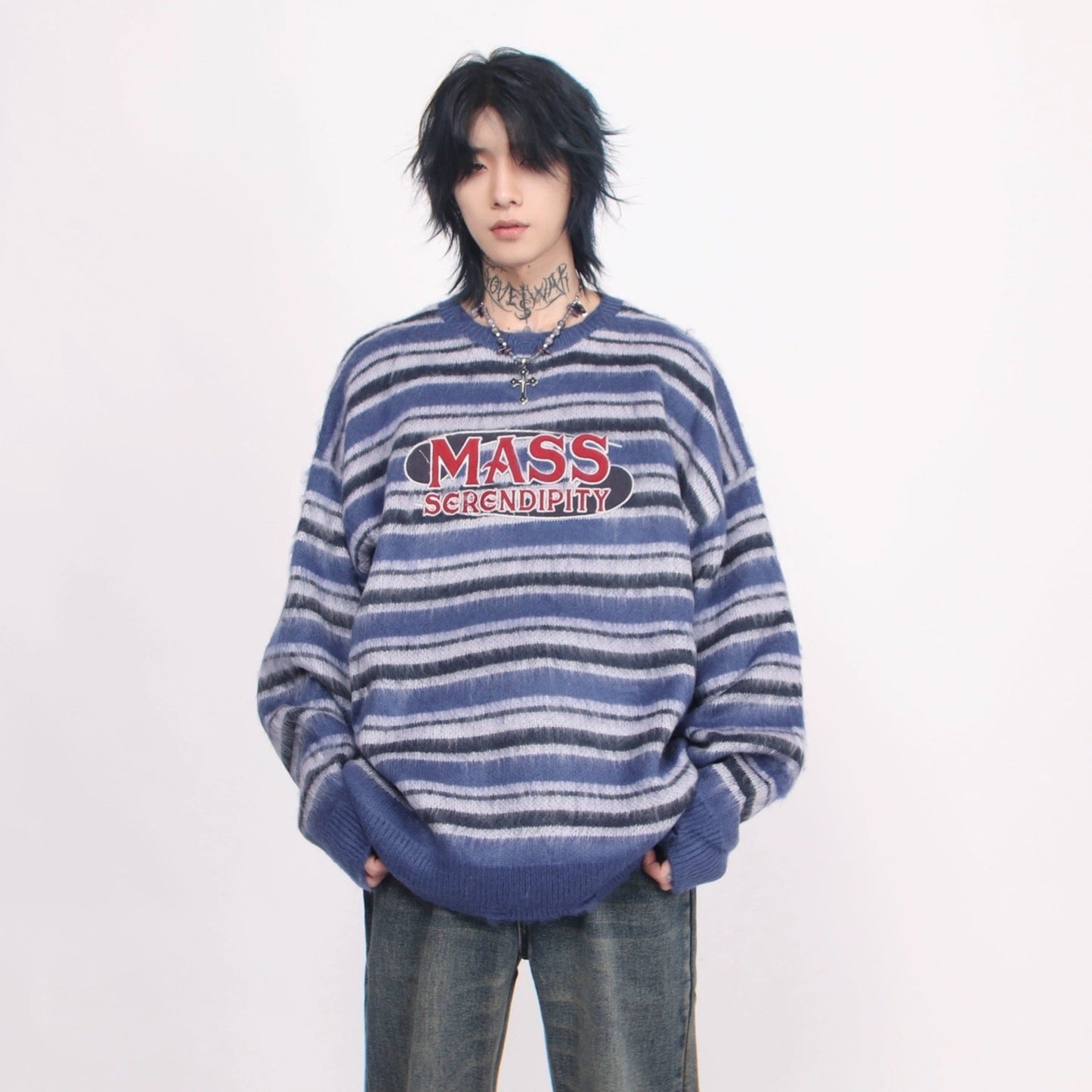 Oversize Embroidery Knit Sweater WN2563