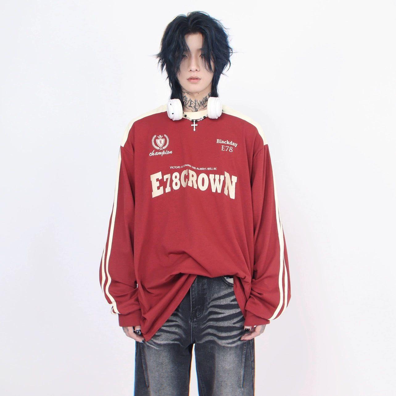Oversize Embroidery Long-sleeve T-shirt WN2101