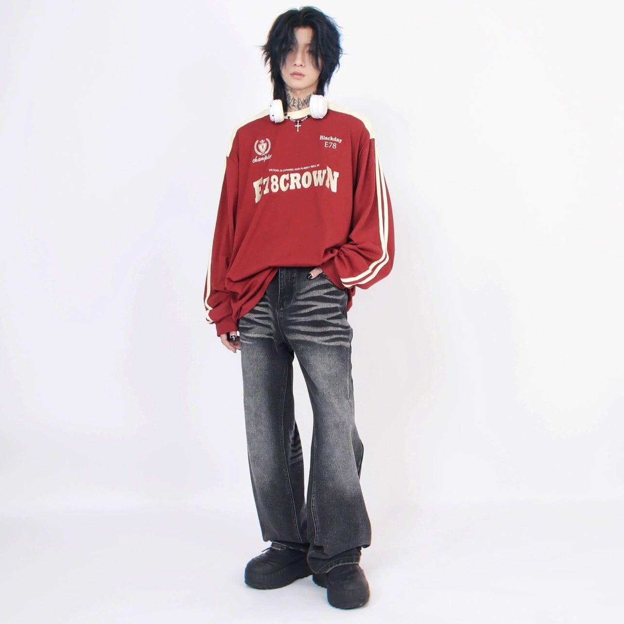 Oversize Embroidery Long-sleeve T-shirt WN2101