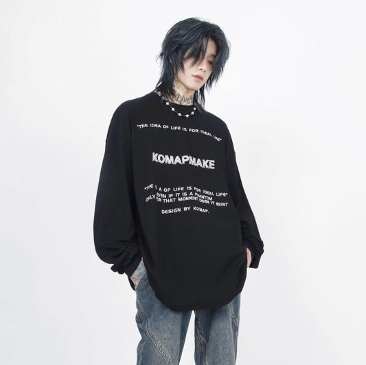 Oversize Embroidery Long-sleeve T-shirt WN2106