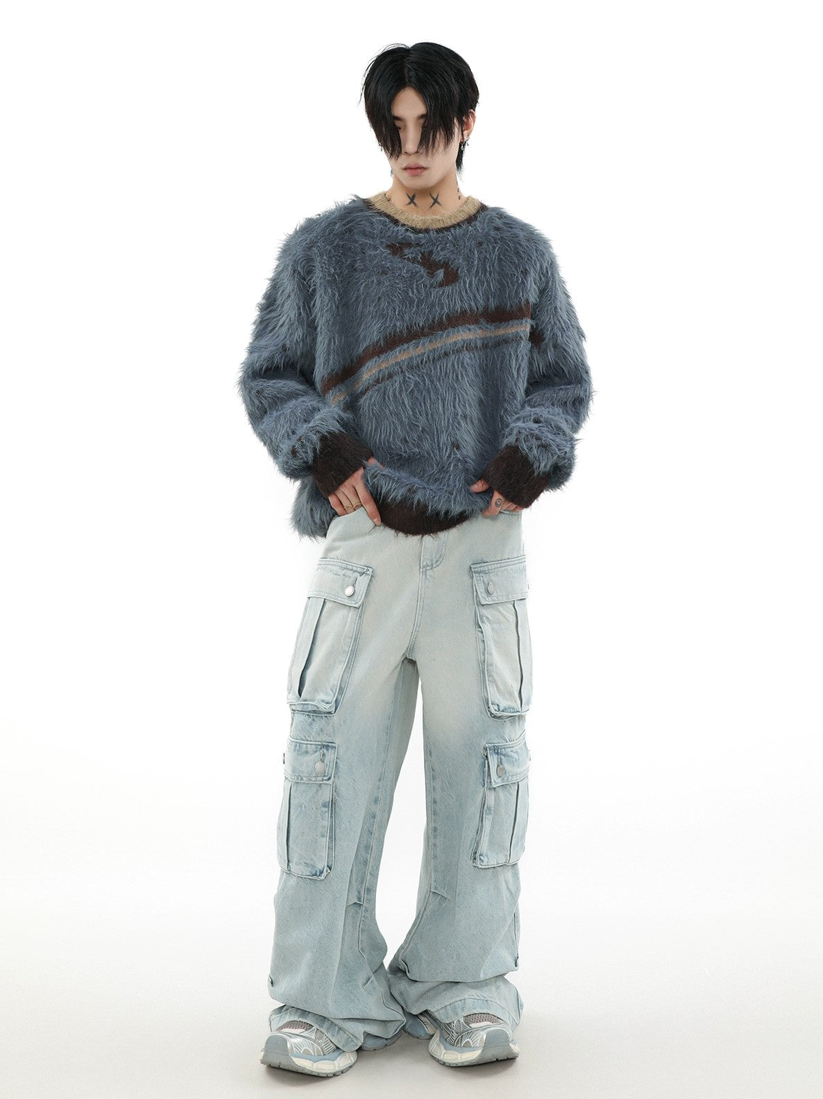 Oversize Furry Knit Sweater WN2985
