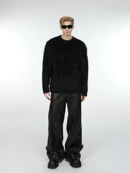Oversize Furry Knit Sweater WN3776