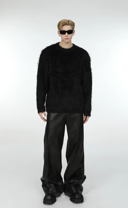 Oversize Furry Knit Sweater WN3776