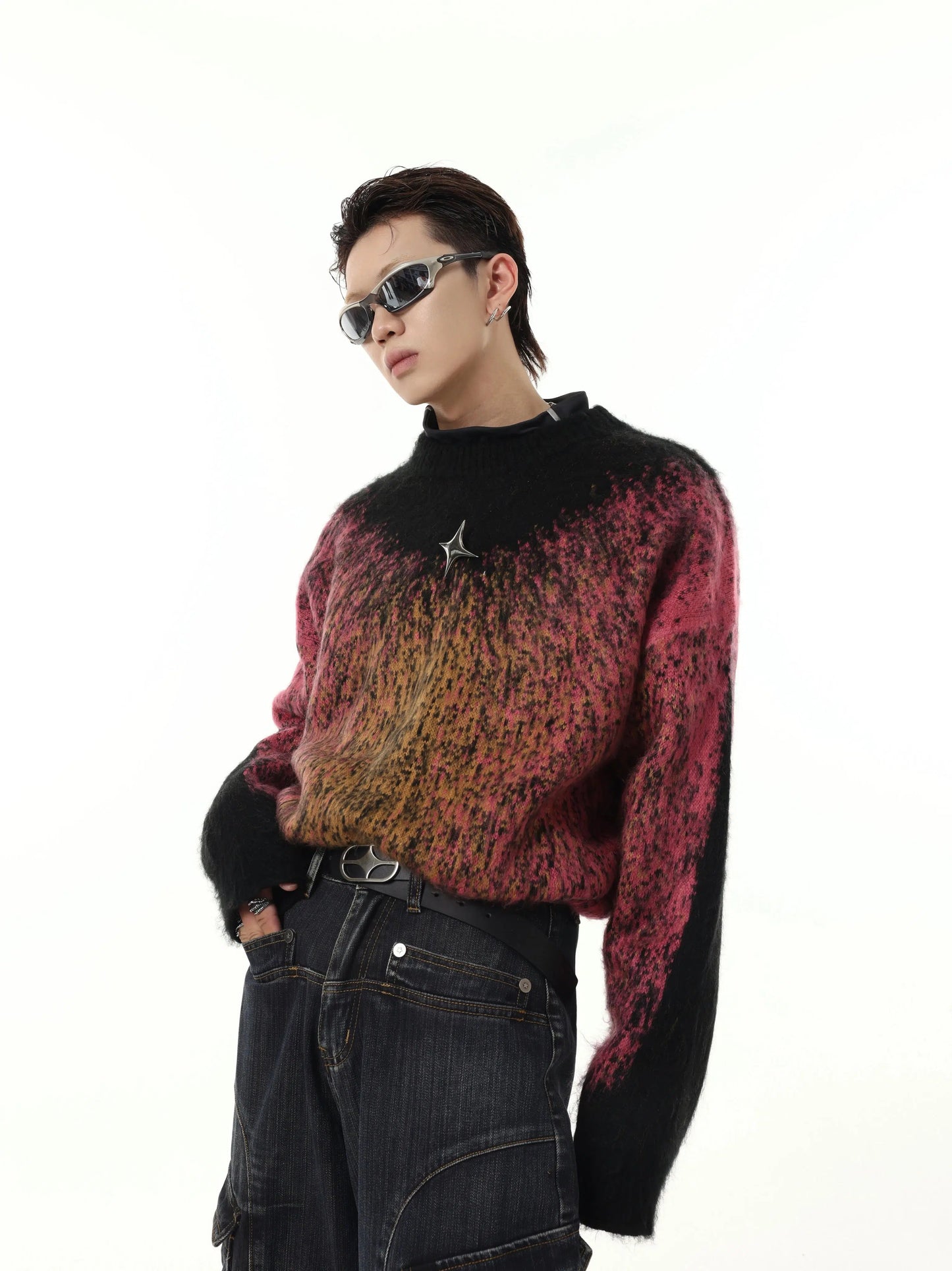 Oversize Gradient Knit Sweater WN2867