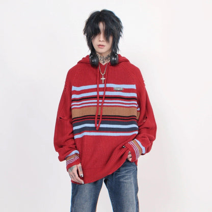 Oversize Hooded Knit Sweater WN2558