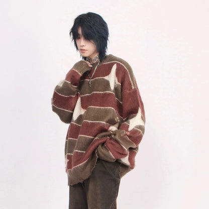 Oversize Mohair Like Knit Sweater WN2561