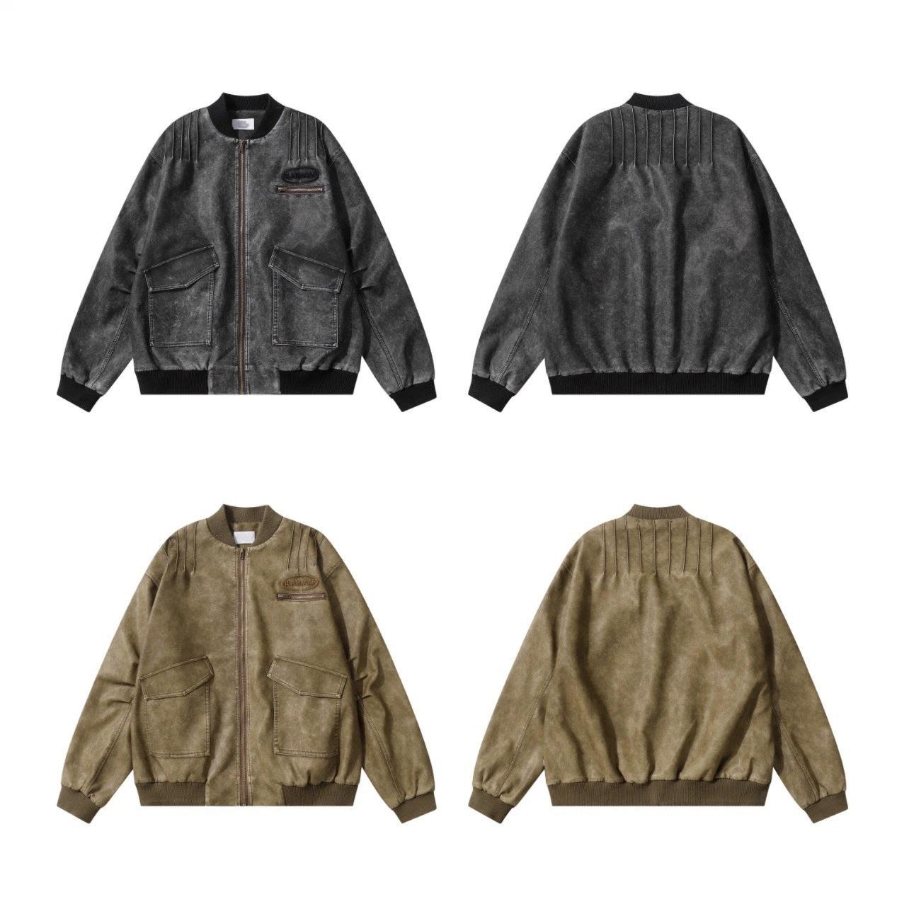 Oversize PU Leather MA-1 Jacket WN2911