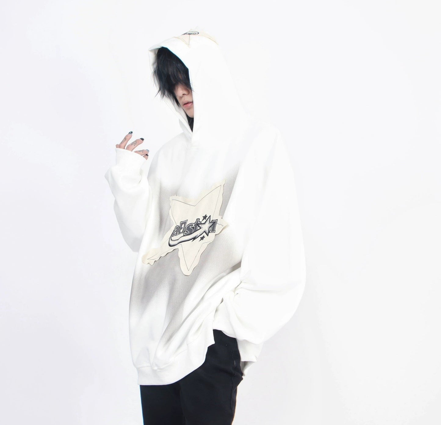 Oversize Patch Hoodie WN2573