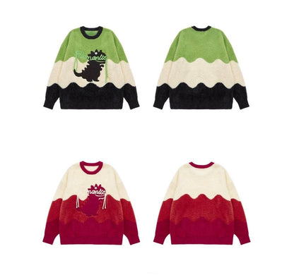 Oversize Patch Knit Sweater WN2564