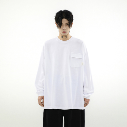 Oversize Plain Long-sleeve T-shirt WN2986