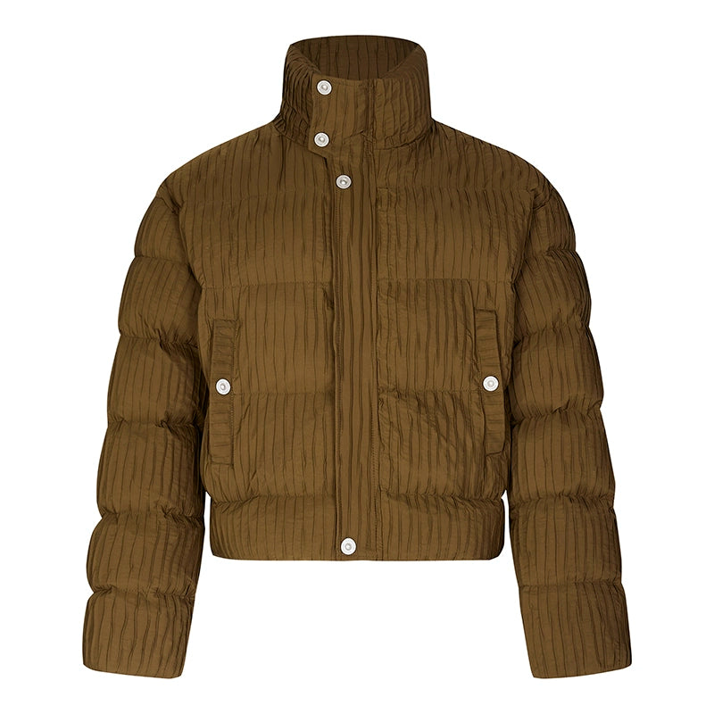 Oversize Pleats Short Puffer Jacket WN3290