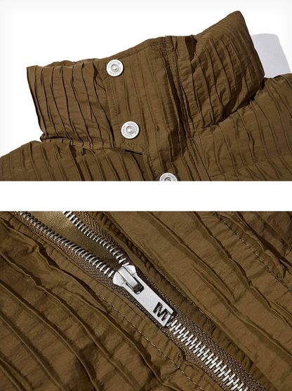Oversize Pleats Short Puffer Jacket WN3290