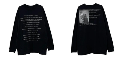 Oversize Print Long-sleeve T-shirt WN3611