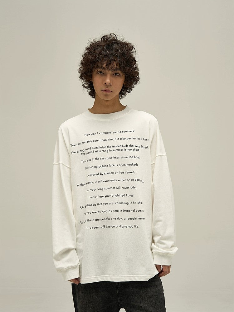 Oversize Print Long-sleeve T-shirt WN3611