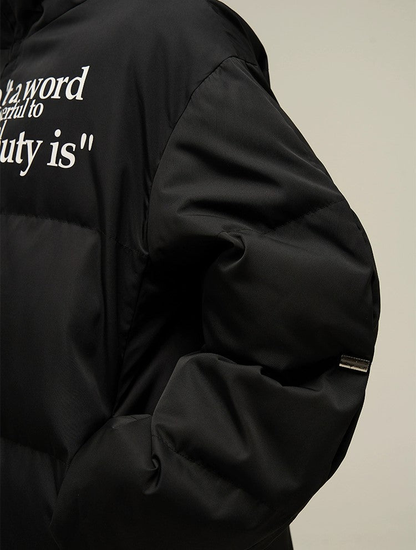 Oversize Print Puffer Jacket WN3517