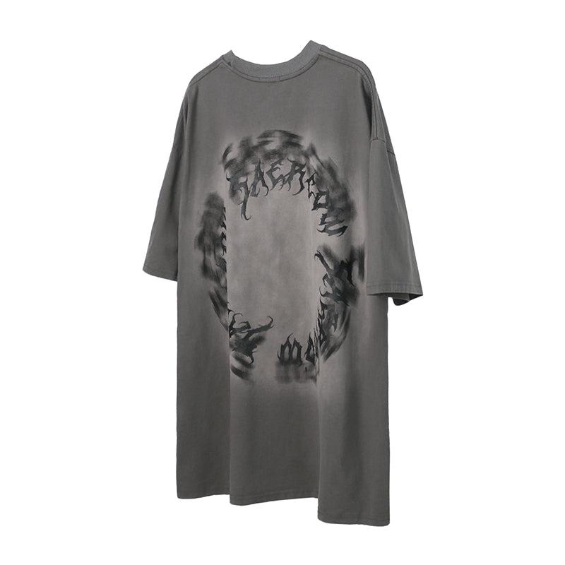 Oversize Print Short-sleeve T-shirt WN1683