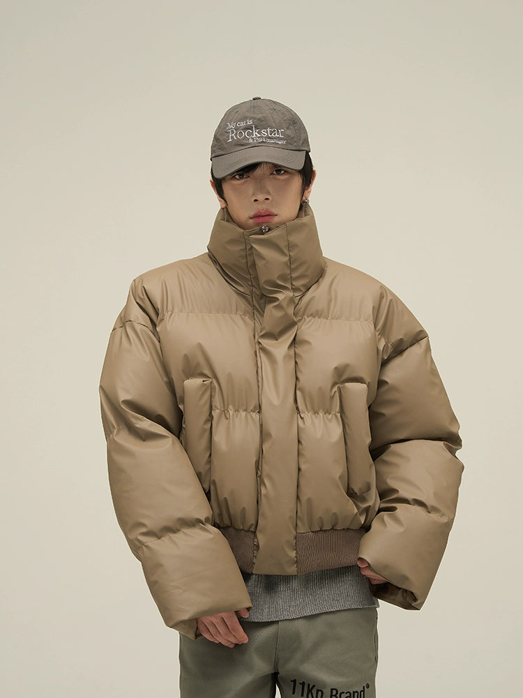 Oversized short puffer jacket sales