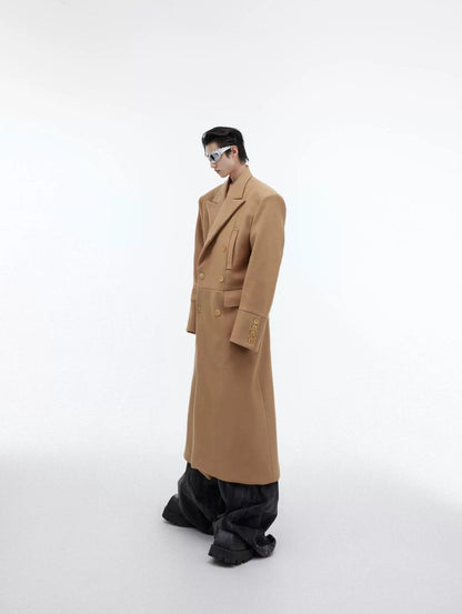 Oversize Shoulder-pad Long Chester Coat WN2390