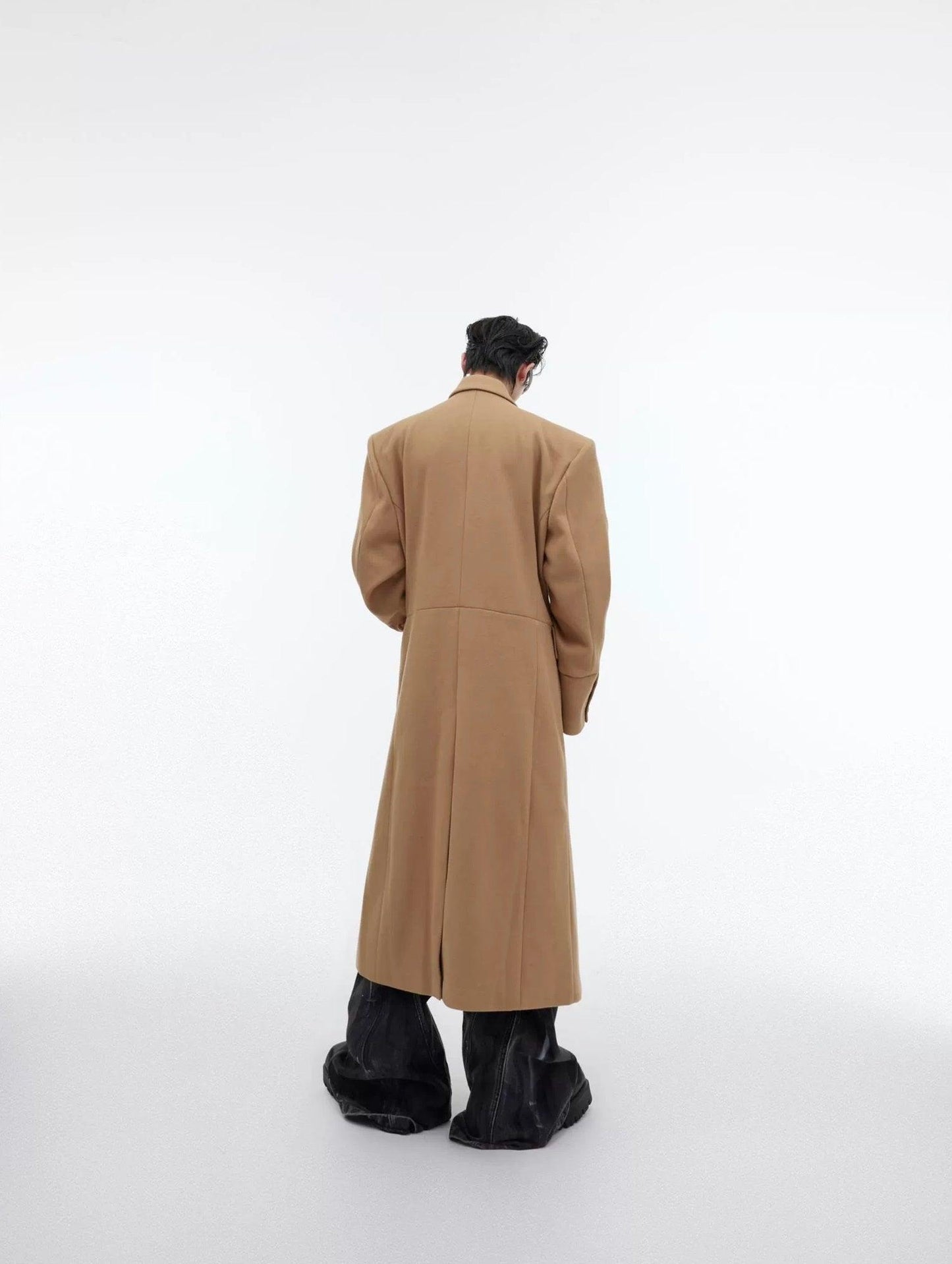 Oversize Shoulder-pad Long Chester Coat WN2390