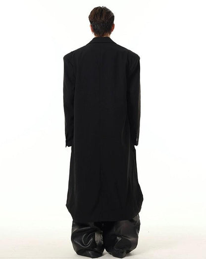 Oversize Shoulder-pad Long Coat WN2817