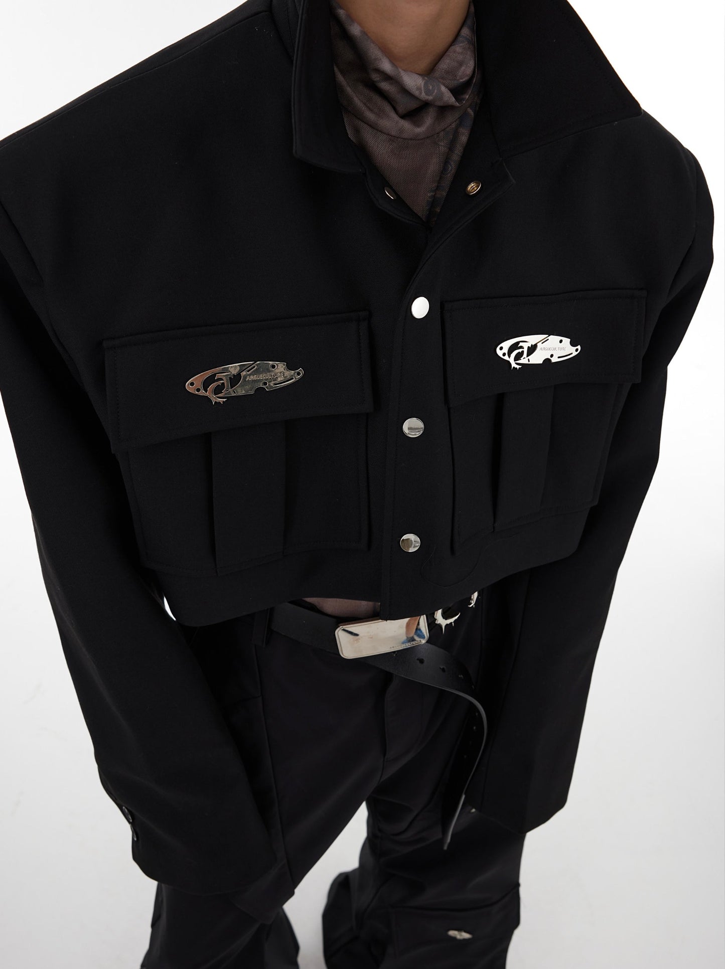 Oversize Shoulder-pad Short jacket WN2014