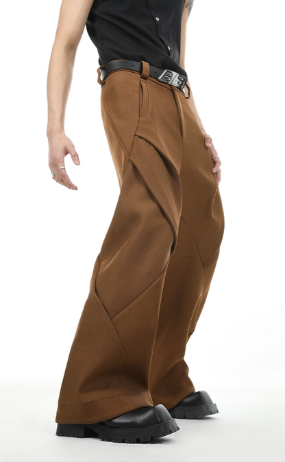Oversize Zipper Hoodie & Wide-leg Pleats Sweatpants Setup WN3743