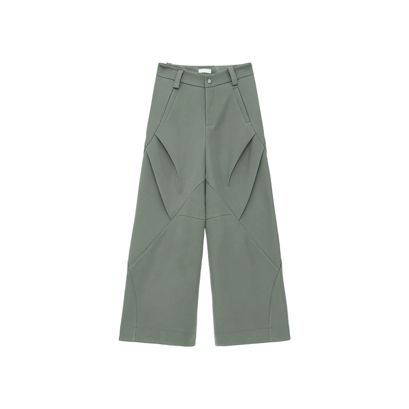 Oversize Zipper Hoodie & Wide-leg Pleats Sweatpants Setup WN3743