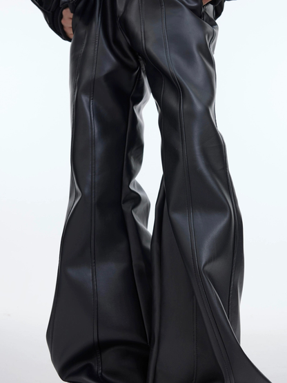 PU Leather Flared Pants WN3680