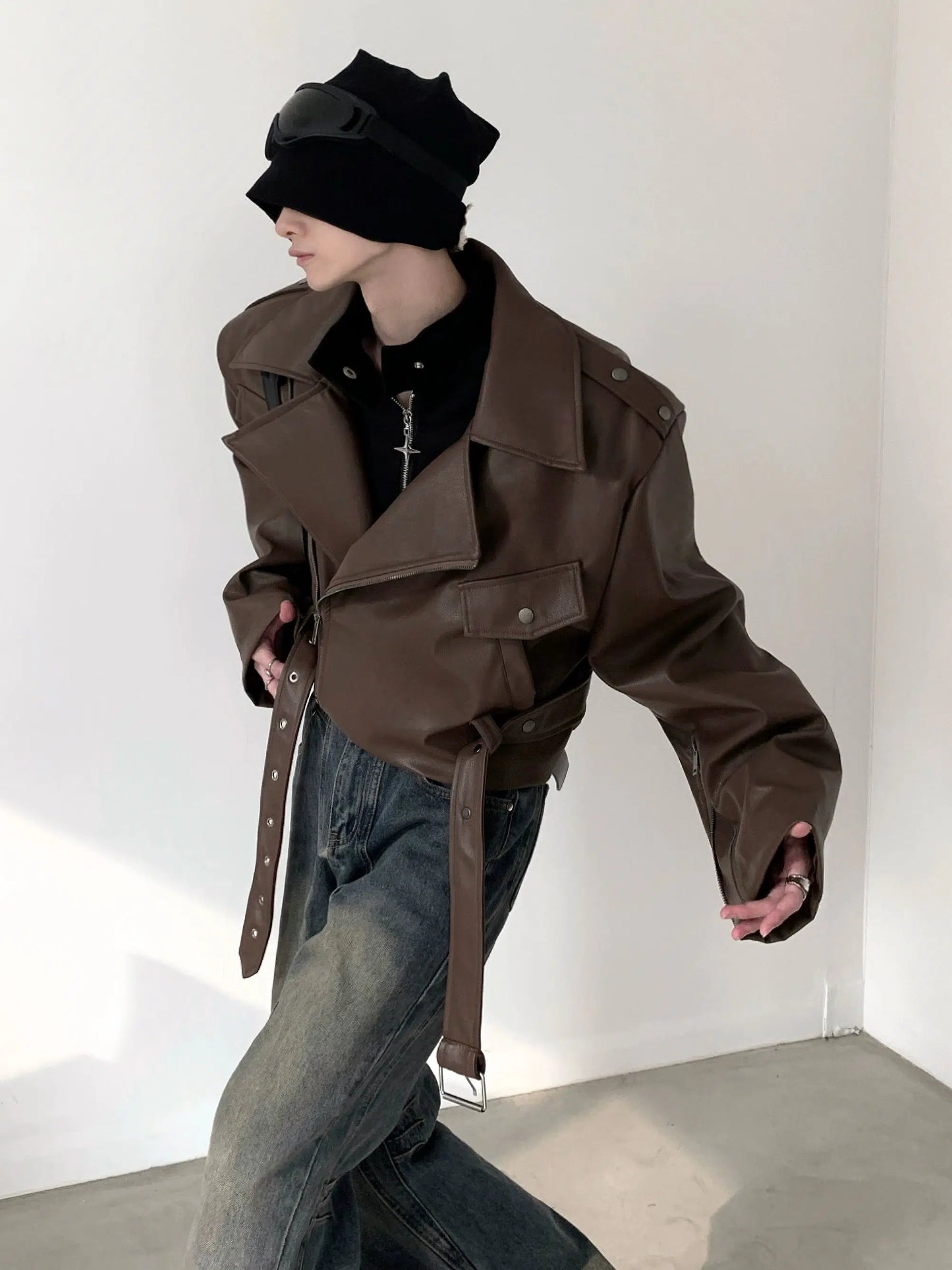 PU Leather Short Jacket WN2706