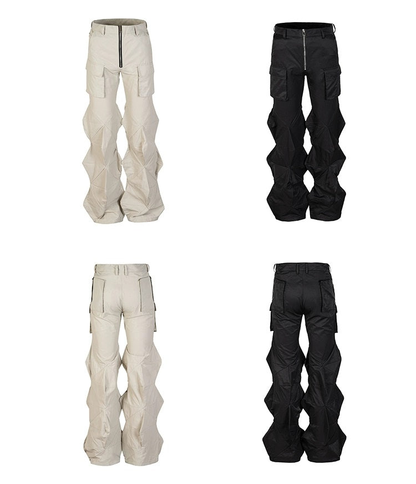 Pleats Design Zipper Pants WN3213