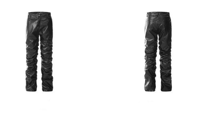Pleats PU Leather Pants WN3291