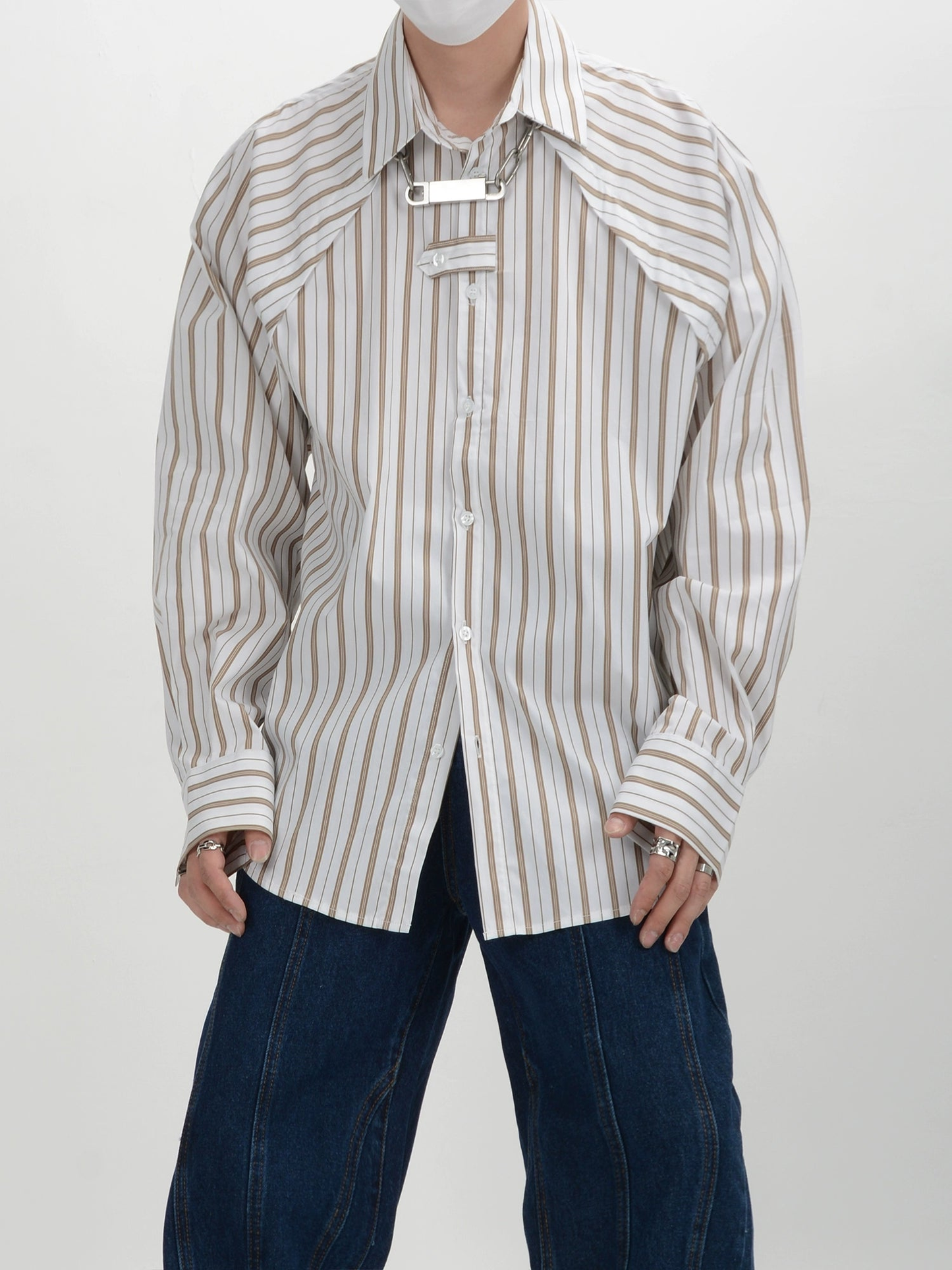 Raglan-sleeve Stripe Shirt WN4434