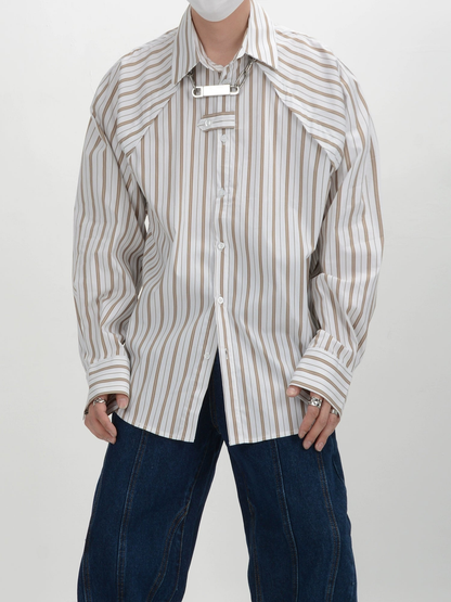 Raglan-sleeve Stripe Shirt WN4434