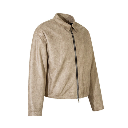 Retro Style Oversize PU Leather Jacket WN4058