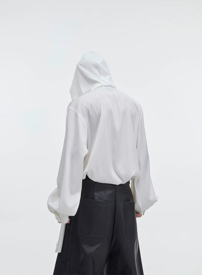 Shawl Hooded Oversize Shirt WN2377