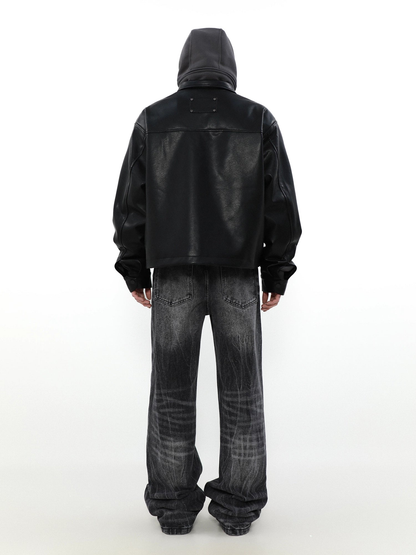 Short PU Leather Jacket WN4105