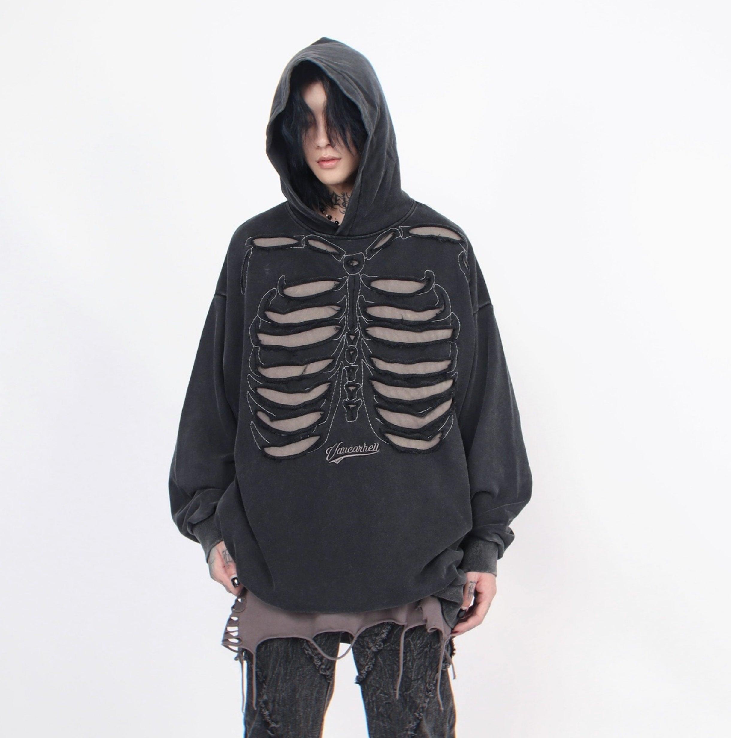 Skeleton Design Oversize Hoodie WN2088 – WONDER NOAH