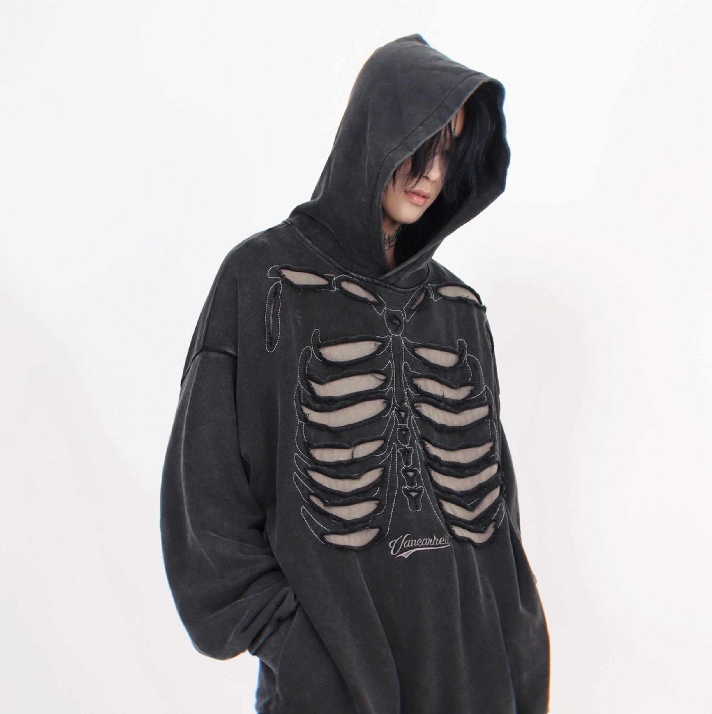 Skeleton Design Oversize Hoodie WN2088 – WONDER NOAH